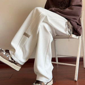 Straight Leg Corduroy Baggy Pant , - Streetwear Pants - Slick Street