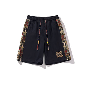 Kawaii Bear Side Patch Baggy Shorts , - Streetwear Shorts - Slick Street