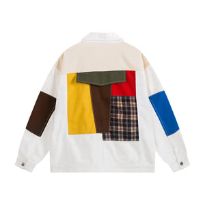 Color Block Multi Patchwork Jacket , - Streetwear Jacket - Slick Street