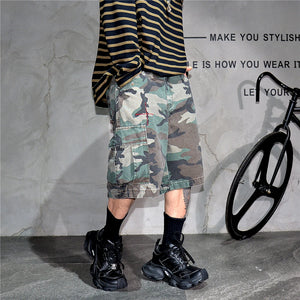 Tactical Camouflage Knee Length Shorts , - Streetwear Shorts - Slick Street