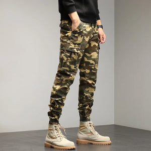 Classic Vector Camouflage Slim Fit Pants Camel, 29 - Streetwear Cargo Pants - Slick Street