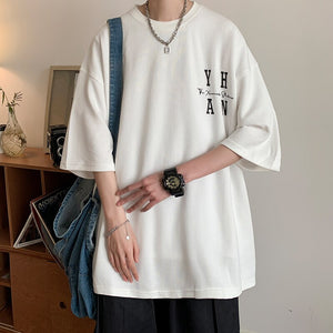 YUEHANANNA Double Shaded Star Graphic T-Shirt White, M - Streetwear T-Shirts - Slick Street