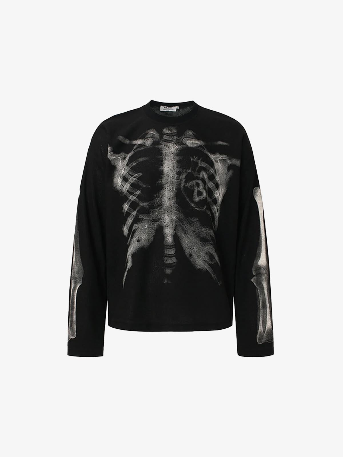 Skeleton B-Heart Graphic Sweatshirt – Slick Street