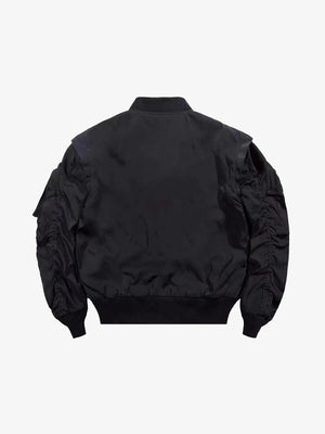 Devil Skull Button-Up Bomber Jacket , - Streetwear Jacket - Slick Street