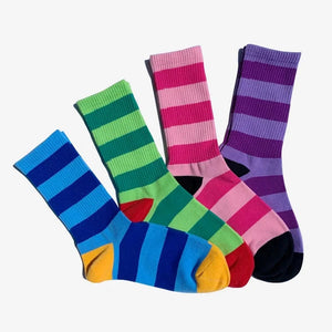 Funky Dunky Hipster Striped Socks , - Streetwear Socks - Slick Street