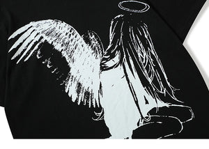 Slash Youth Angel Wings T-Shirt , - Streetwear T-Shirts - Slick Street