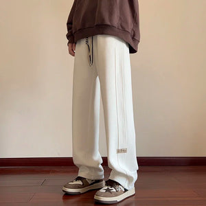 Straight Leg Corduroy Baggy Pant XS, White - Streetwear Pants - Slick Street