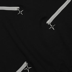 Double Neckline Multi Zipper Style Hoodie , - Streetwear Hoodie - Slick Street