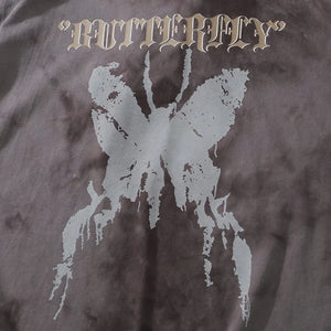 Tie Die Butterfly Graphic Loose T-Shirt , - Streetwear T-Shirts - Slick Street