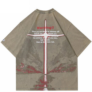 Final World Blast O-Neck Collar T-Shirt , - Streetwear T-Shirts - Slick Street