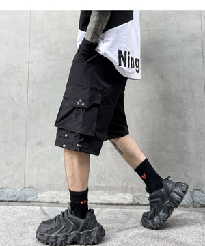 B1 Eyelet Style Combat Shorts , - Streetwear Shorts - Slick Street