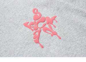 Star Shape Melting Letter Graphic T-Shirt , - Streetwear T-Shirts - Slick Street