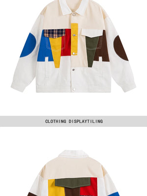 Color Block Multi Patchwork Jacket , - Streetwear Jacket - Slick Street