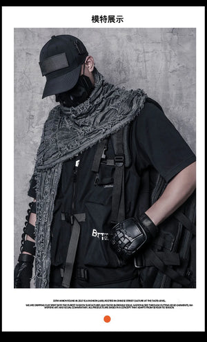 Ripped Design Round Neck Scarf , - Streetwear Accessories - Slick Street