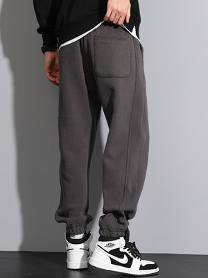 Plain Cotton Cuffed Ankle Joggers , - Streetwear Pants - Slick Street