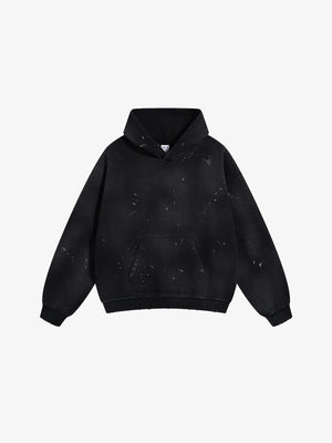 Iso Splash Abstract Oversized Pullover Hoodie Black, XS - Streetwear Hoodie - Slick Street