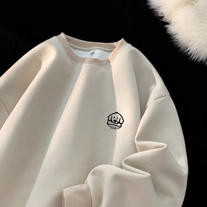 Cute Dog Graphic Waffle Fabric Sweater , - Streetwear Sweater - Slick Street