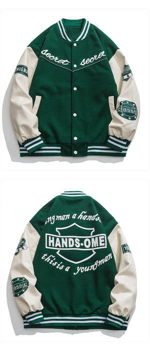 Secret Hands-Ome Button Up Reglan Sleeve Jacket , - Streetwear Jacket - Slick Street