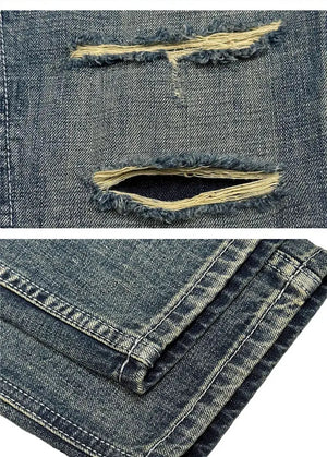 Ripped Denim Carpenter Jeans , - Streetwear Jeans - Slick Street