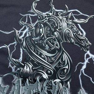 Successing Lighting Dragon Monster Loose T-Shirt , - Streetwear T-Shirts - Slick Street