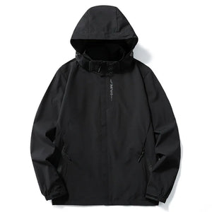 Plain Color Lightweight Outdoor Jacket Black 1, XS - Streetwear Jacket - Slick Street
