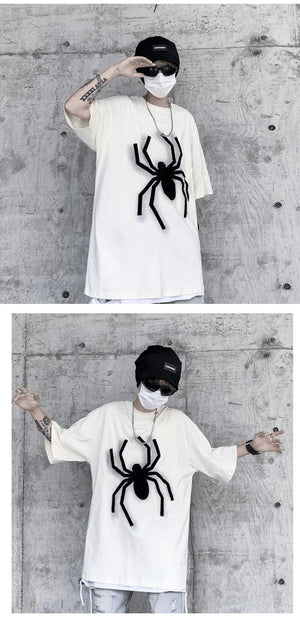 Wolf Spider 3D Crewneck T-Shirt , - Streetwear T-Shirts - Slick Street