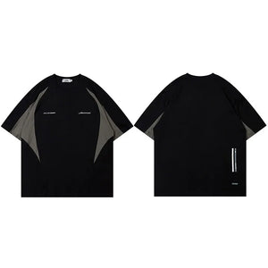 Casual Sport Style Oversized T-Shirt Black, S - Streetwear T-Shirts - Slick Street