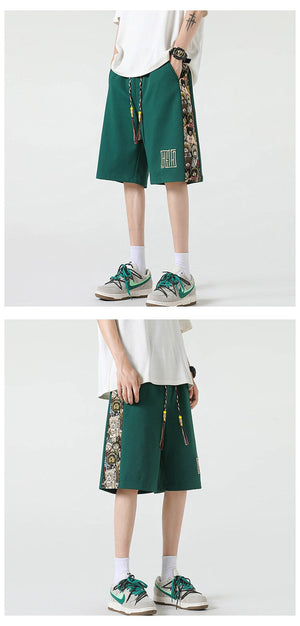 Kawaii Bear Side Patch Baggy Shorts , - Streetwear Shorts - Slick Street