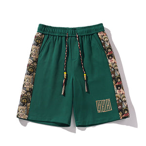Kawaii Bear Side Patch Baggy Shorts , - Streetwear Shorts - Slick Street
