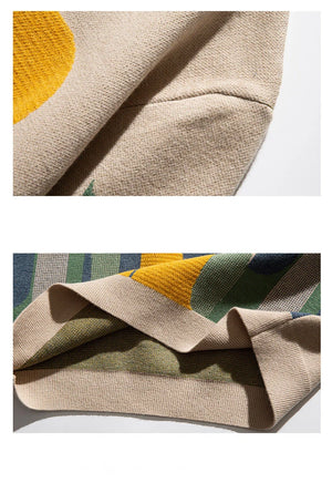 Moonnight Cat Abstract Crew Neck Sweater , - Streetwear Sweater - Slick Street