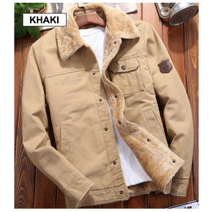 fur collar Bomber Button-up Jacket Khaki, XXS - Streetwear Jacket - Slick Street