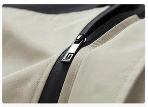 High Neck Two Tone Cargo Bomber Jacket , - Streetwear Jacket - Slick Street