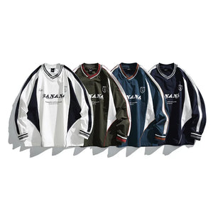 Color Block Classic V-neck Sweater , - Streetwear Sweater - Slick Street