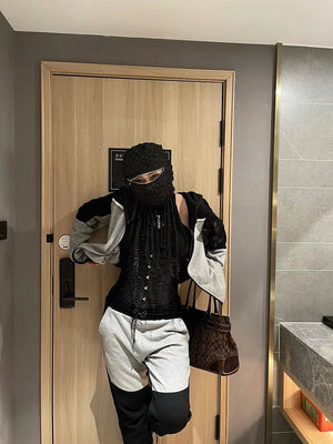 Full Face Mask Zipper Style Monkey Cap , - Streetwear Cap - Slick Street