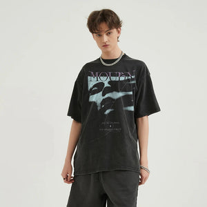 Mourn Double Face Shadow T-Shirt , - Streetwear T-Shirts - Slick Street