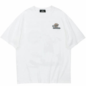 Chewing Gum Candy Cartoon Crew Neck T-Shirt , - Streetwear T-Shirts - Slick Street