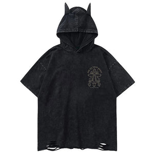 Say All Their Names Devil Horns Hoodie Black, XXS - Streetwear Hoodie - Slick Street