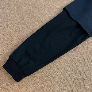 Black And Blue Color Two Piece Hoodie , - Streetwear Hoodie - Slick Street