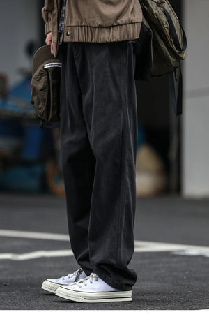 Casual Straight-Leg Trousers , - Streetwear Pants - Slick Street