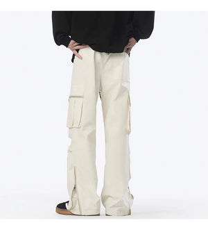 Ankle Length Half Zipper Pants , - Streetwear Pants - Slick Street