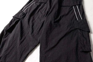 Baggy Stripe Cargo Joggers , - Streetwear - Slick Street