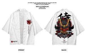 Demon Samurai Warrior With Knife T-Shirt , - Streetwear T-Shirts - Slick Street