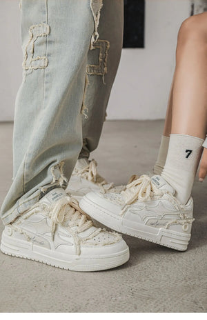 Casual SP1 Board Shoes - Off White , - Streetwear Footwear - Slick Street