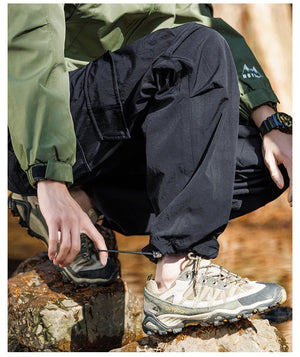 Plain Color Hiking Style Knee Pocket Pants , - Streetwear Pants - Slick Street