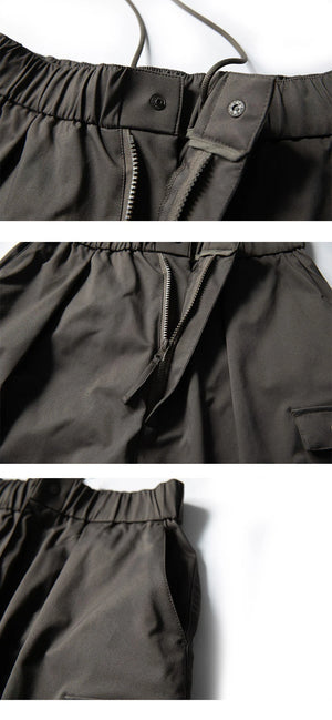 Multi-Pocket Elastic Waist Cargo Pants , - Streetwear Pants - Slick Street