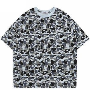 Snappy Crocodile Star Camouflage Design T-Shirt , - Streetwear T-Shirts - Slick Street