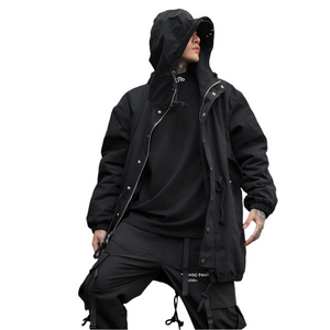 Black Out V1 Trench Coat , - Streetwear Jacket - Slick Street