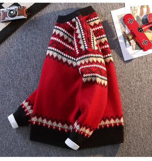 Native Art Knitwear O-Neck Sweater , - Streetwear Sweater - Slick Street