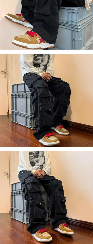 Baggy Style Multi-pockets Tooling Pants , - Streetwear Pants - Slick Street