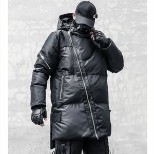 Long Zipper Style Padded Jacket , - Streetwear Jacket - Slick Street